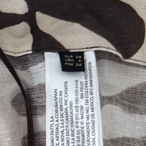 Zara Brown Patterned Wrap Skirt - Picture 2 of 4